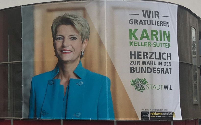Empfang der neuen Bundesrätin Karin Keller-Sutter in ihrer Heimat St. Gallen und Wil